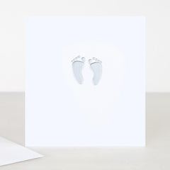 Caroline Gardner - Silver Feet New Baby Card