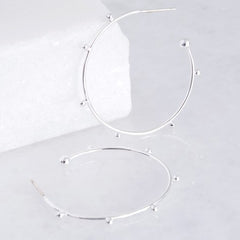 Lisa Angel Earring - Silver Orb Hoop