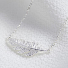 Lisa Angel Necklace - Silver Feather