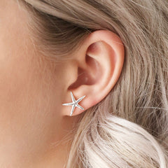 Lisa Angel Earring - Silver Starfish