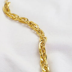 Lisa Angel Necklace - Gold Triple Cable Link Chain