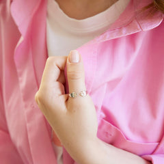 Lisa Angel - Sterling Silver Adjustable Hug Hands Ring