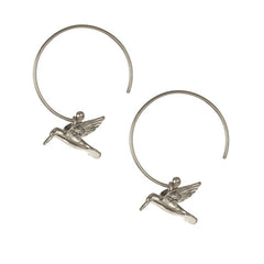 Alex Monroe Hummingbird Hoop Earrings