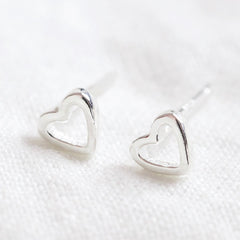 Lisa Angel Earring - Silver Tiny Heart