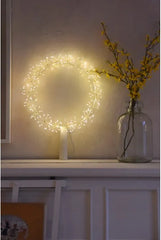 Lightstyle London - Starburst Wreath White 35cm Mains Powered